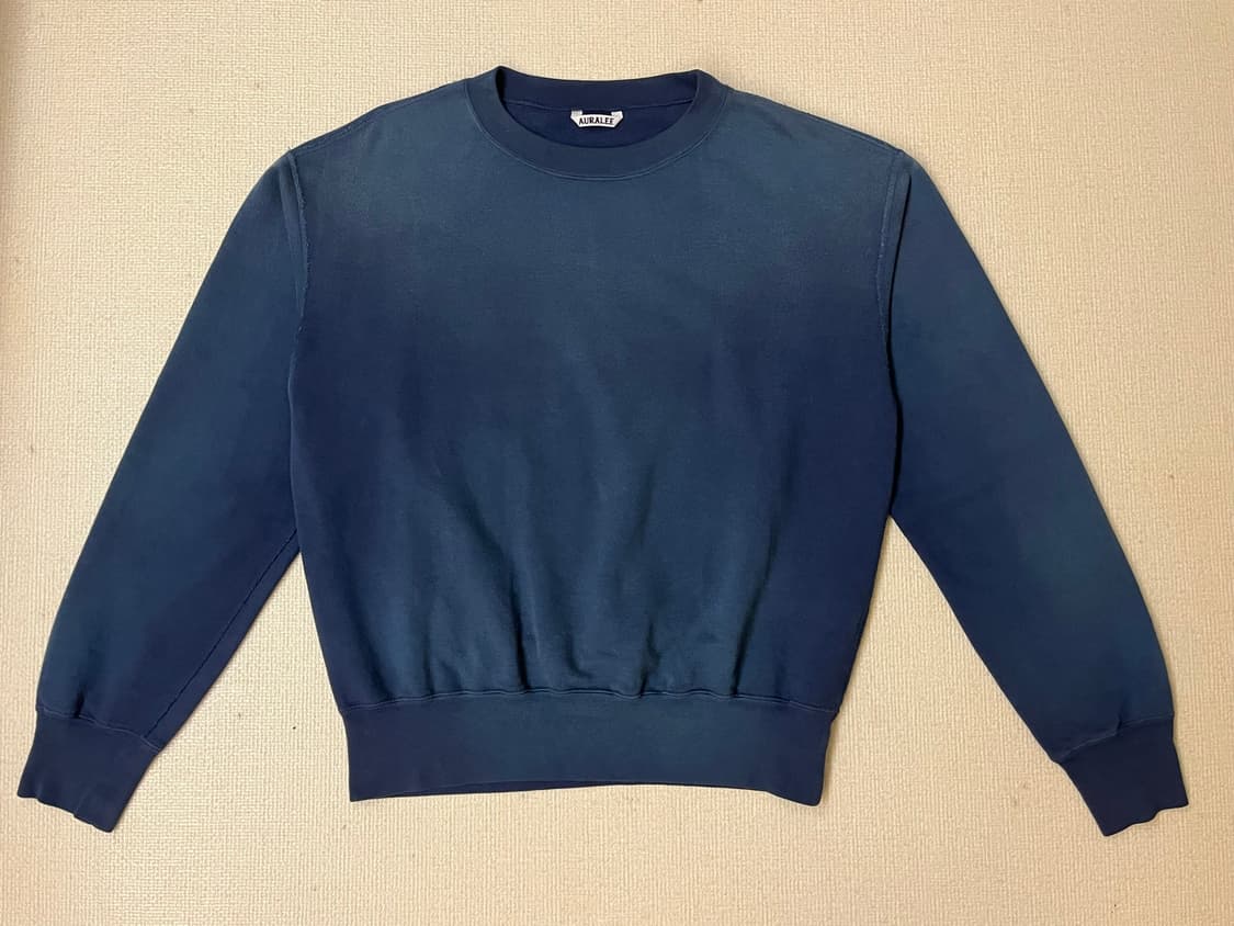 AURALEE FADED COTTON SWEAT SHIRTS 상품이미지2