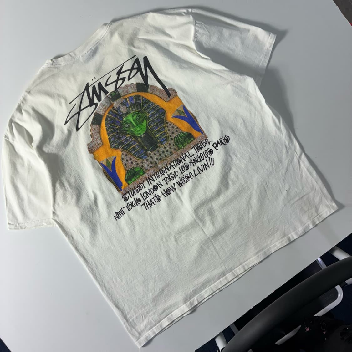 Stussy  스투시 스핑크스 그래픽 화이트 반팔티셔츠  상품이미지1
