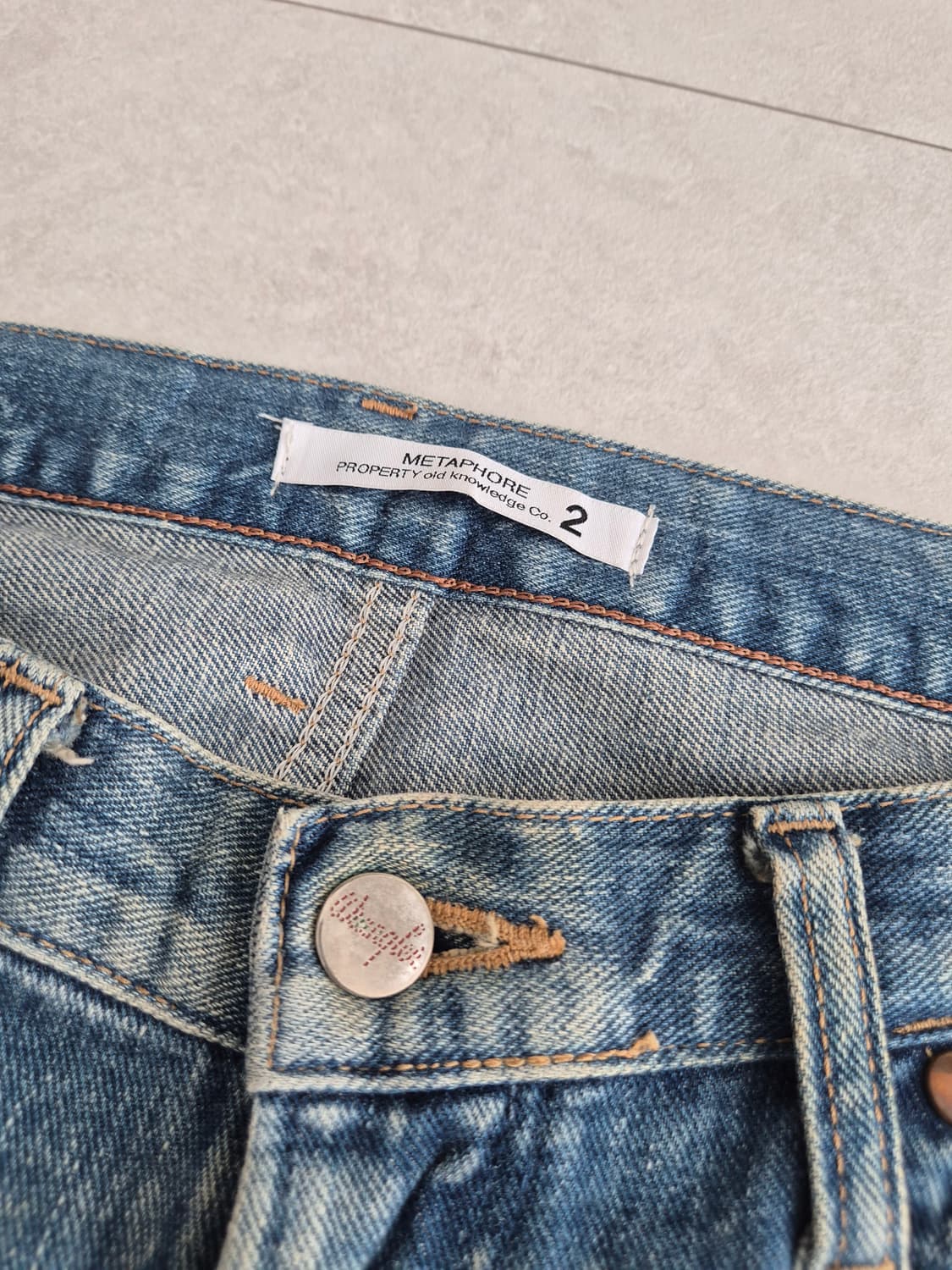 빈티지 랭글러 데님 슬림핏 세미 플레어팬츠 M 상품이미지4