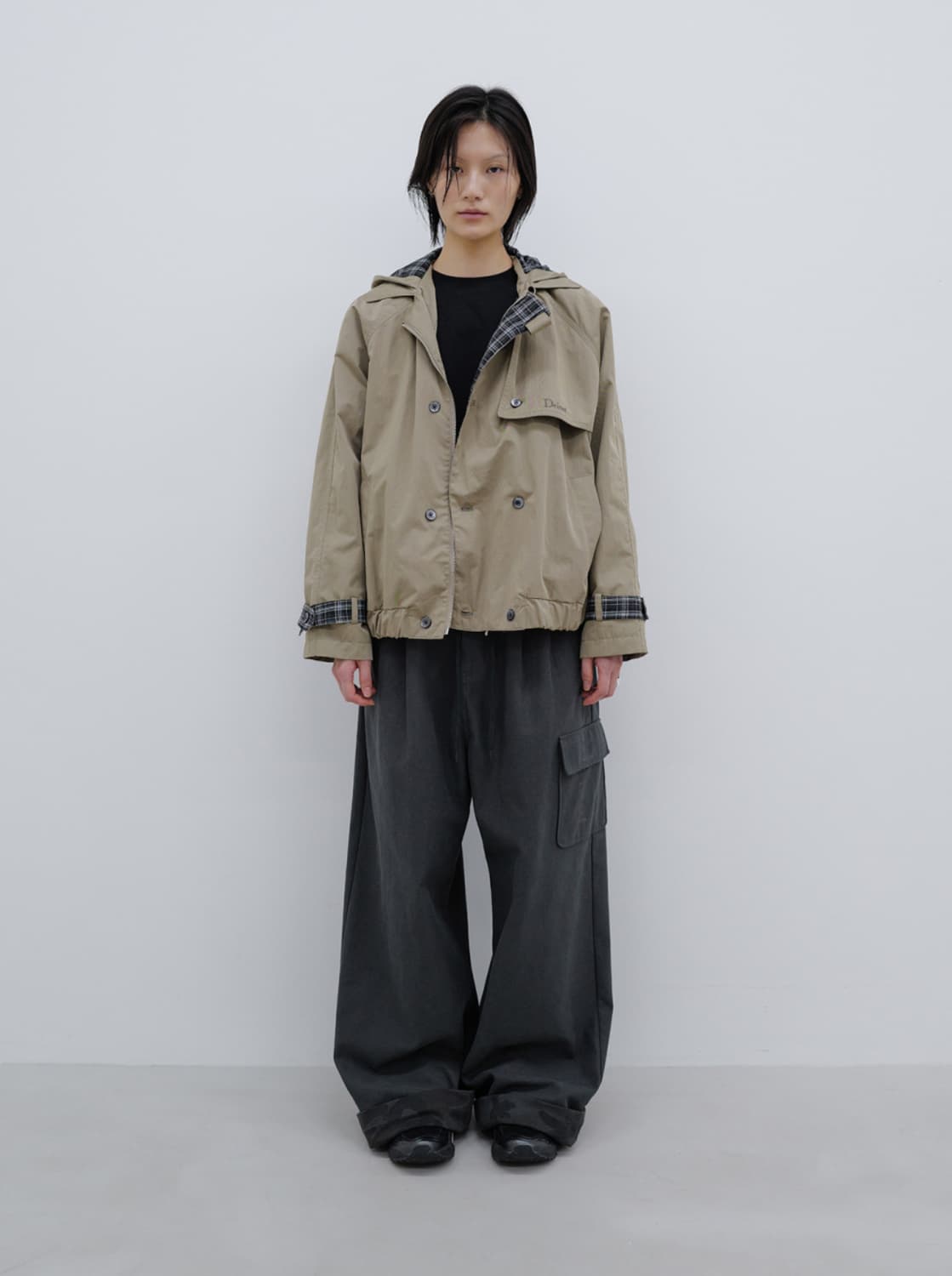 [새상품]다이닛 후디드 트랜치자켓 상품이미지1