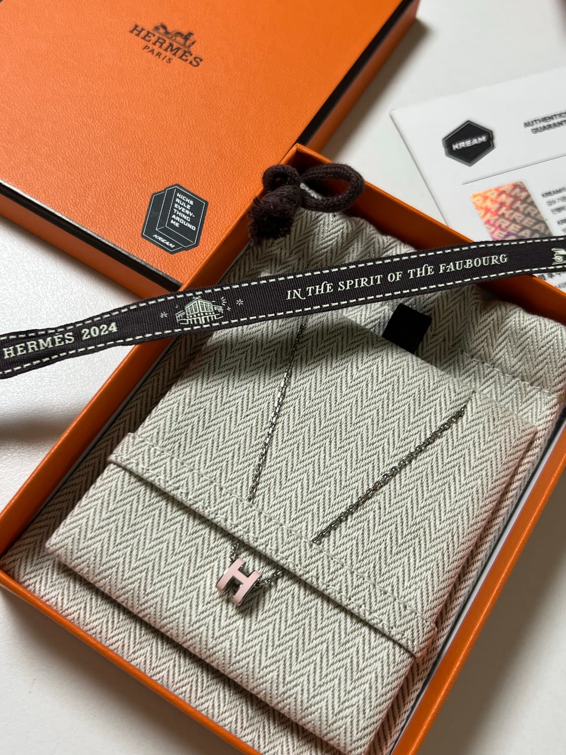 [정품] 에르메스 팝아슈 미니목걸이 팔라듐&로드 드라제 상품이미지1