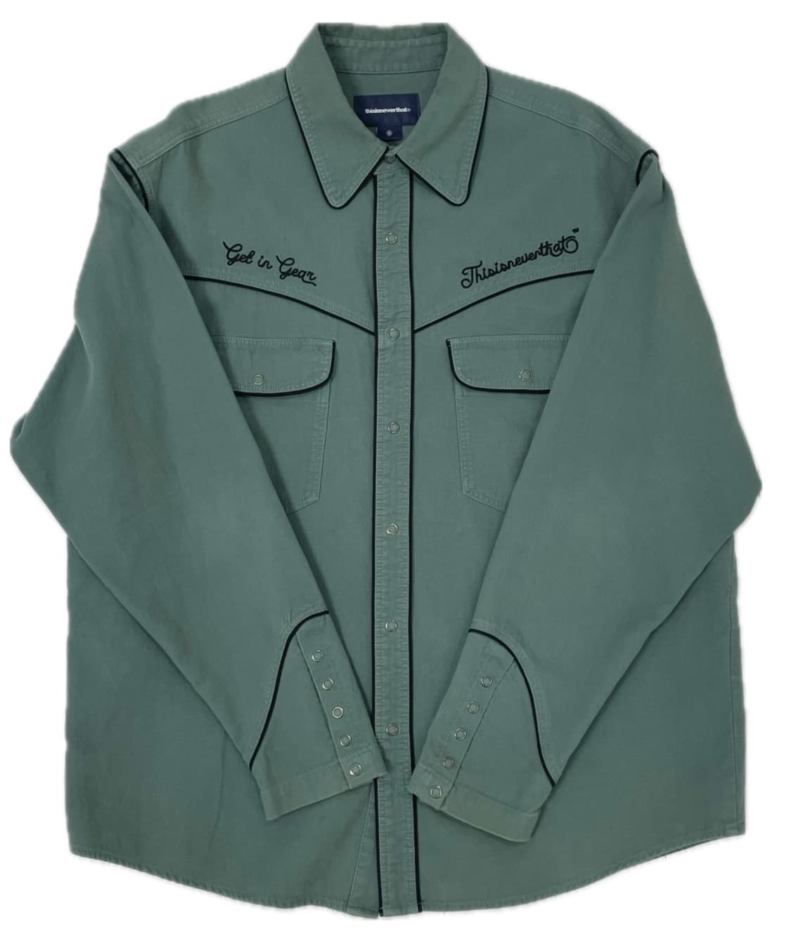 thisisneverthat western shirt teal 상품이미지2