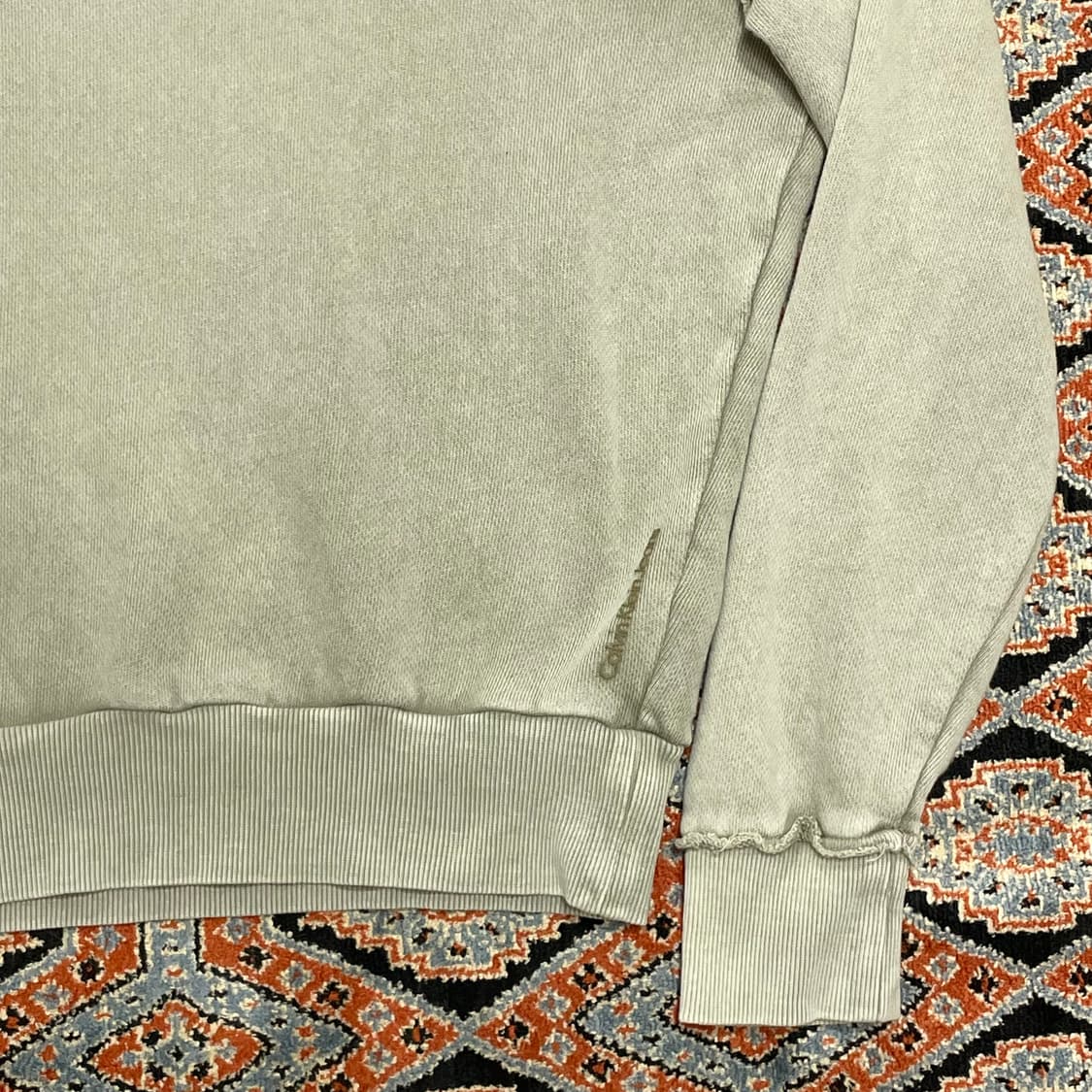 CK ONE 베이지 모크넥 후드티셔츠 남성XL  상품이미지4