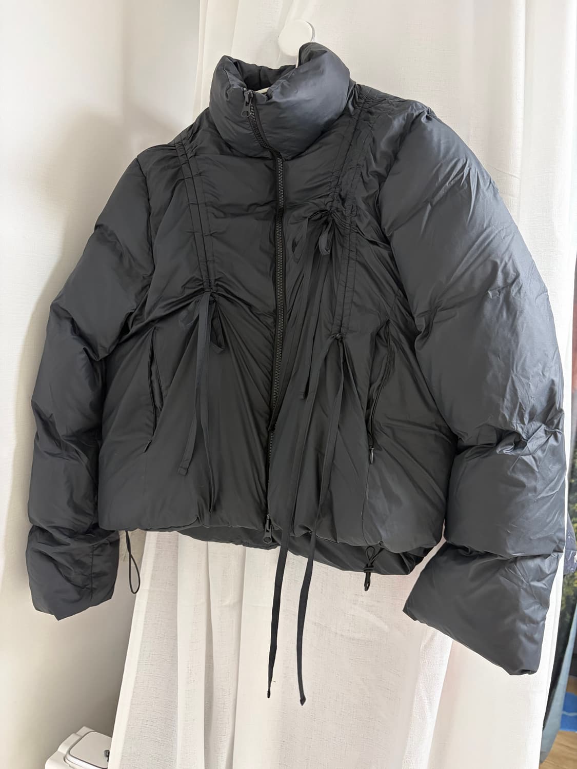 나체 리본 블랙 숏패딩 상품이미지8