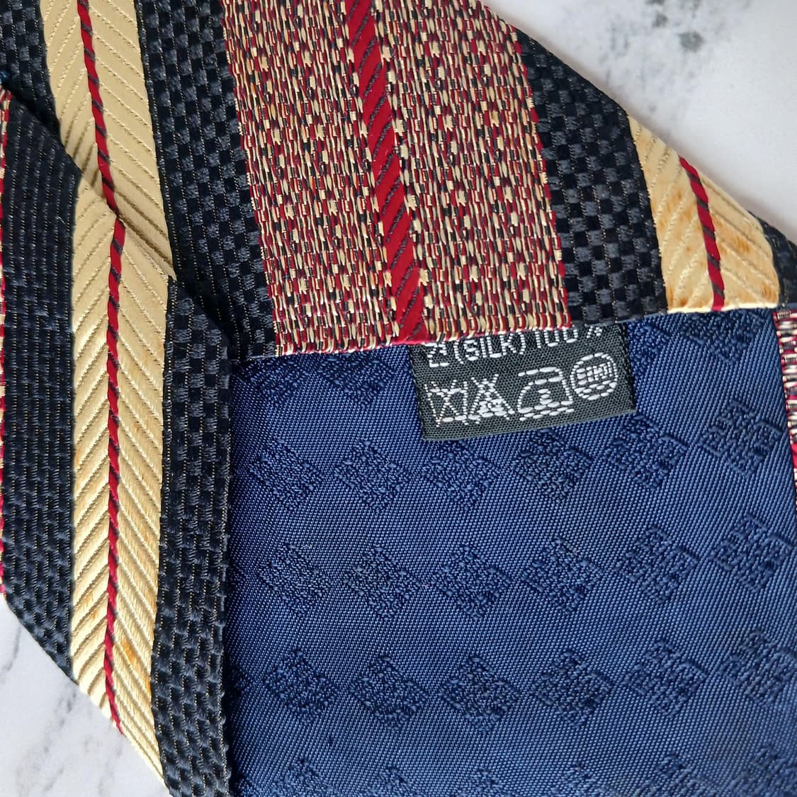 지방시 실크 브라운 스트라이프 넥타이 9.9cm B등급 E857
 상품이미지7