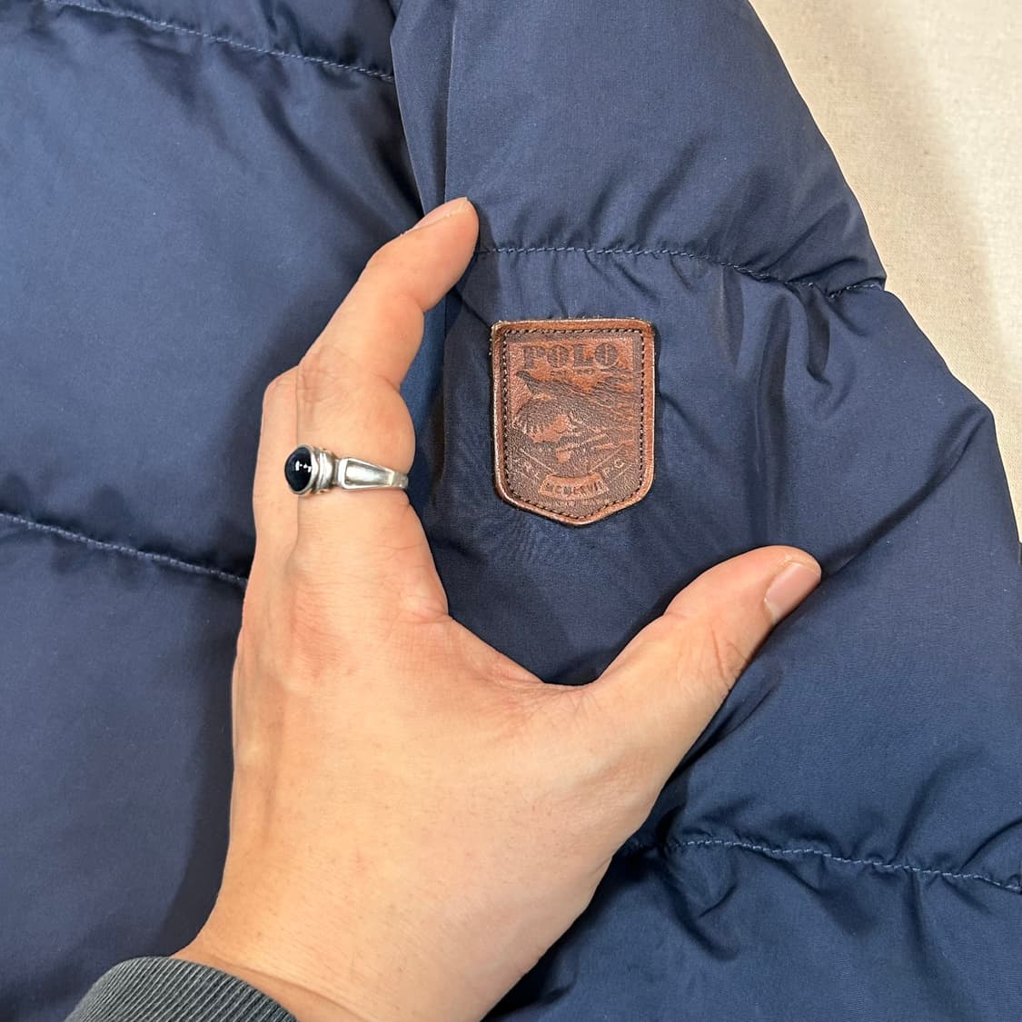 S) 폴로 랄프로렌 쿠키패치 오리털 덕다운 패딩 점퍼 상품이미지3