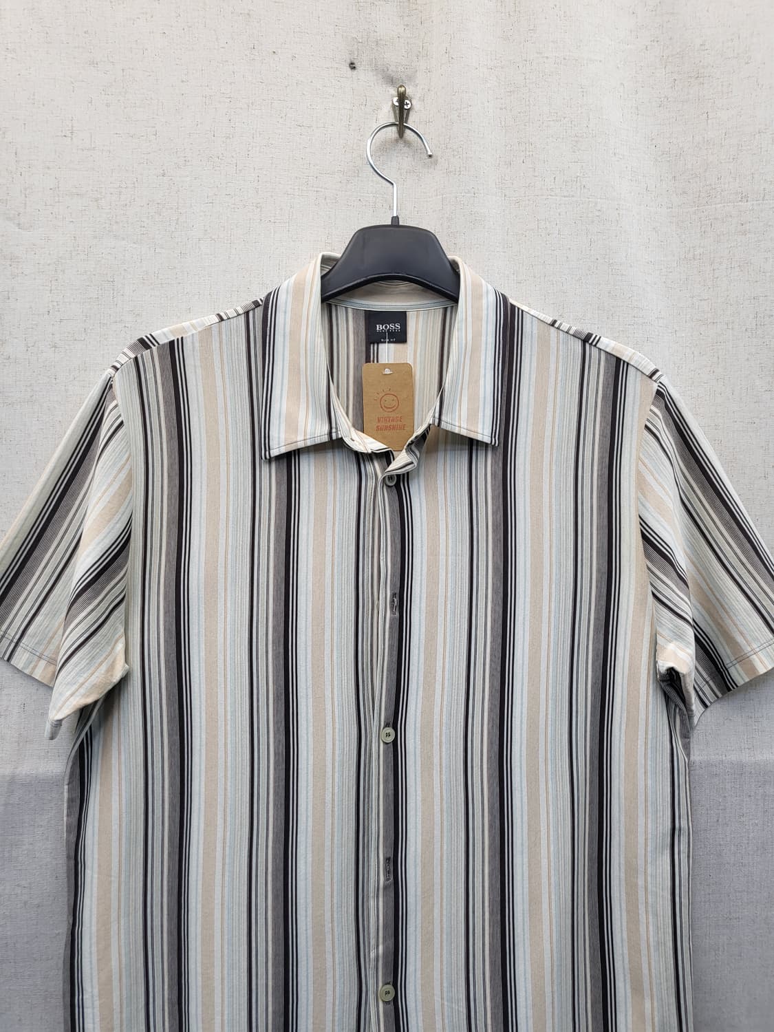 보스 스트라이프 반팔 셔츠 상품이미지3