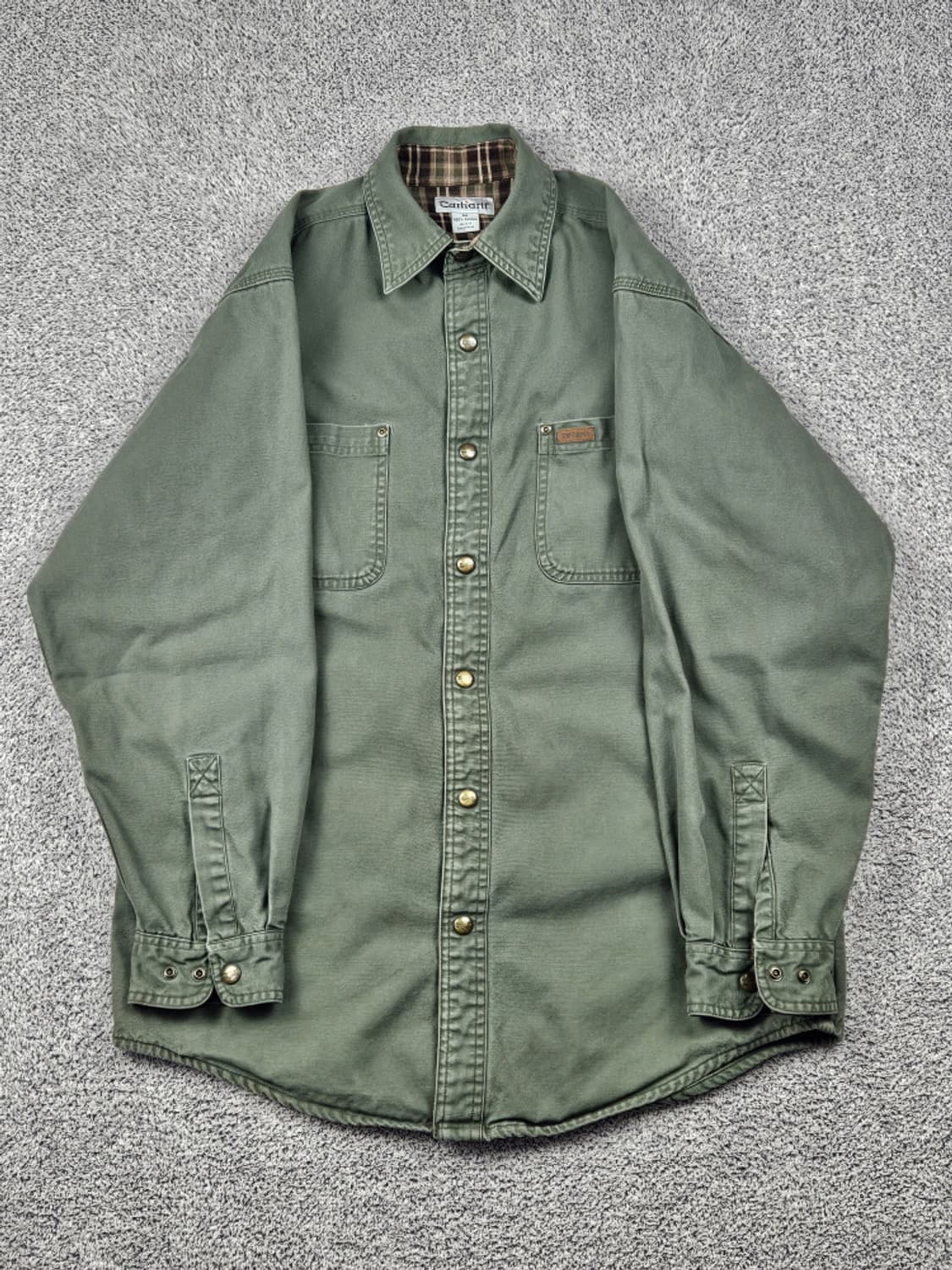 칼하트 헤비 플란넬 안감 워크 셔츠 자켓 ( M ) / 10274 상품이미지2