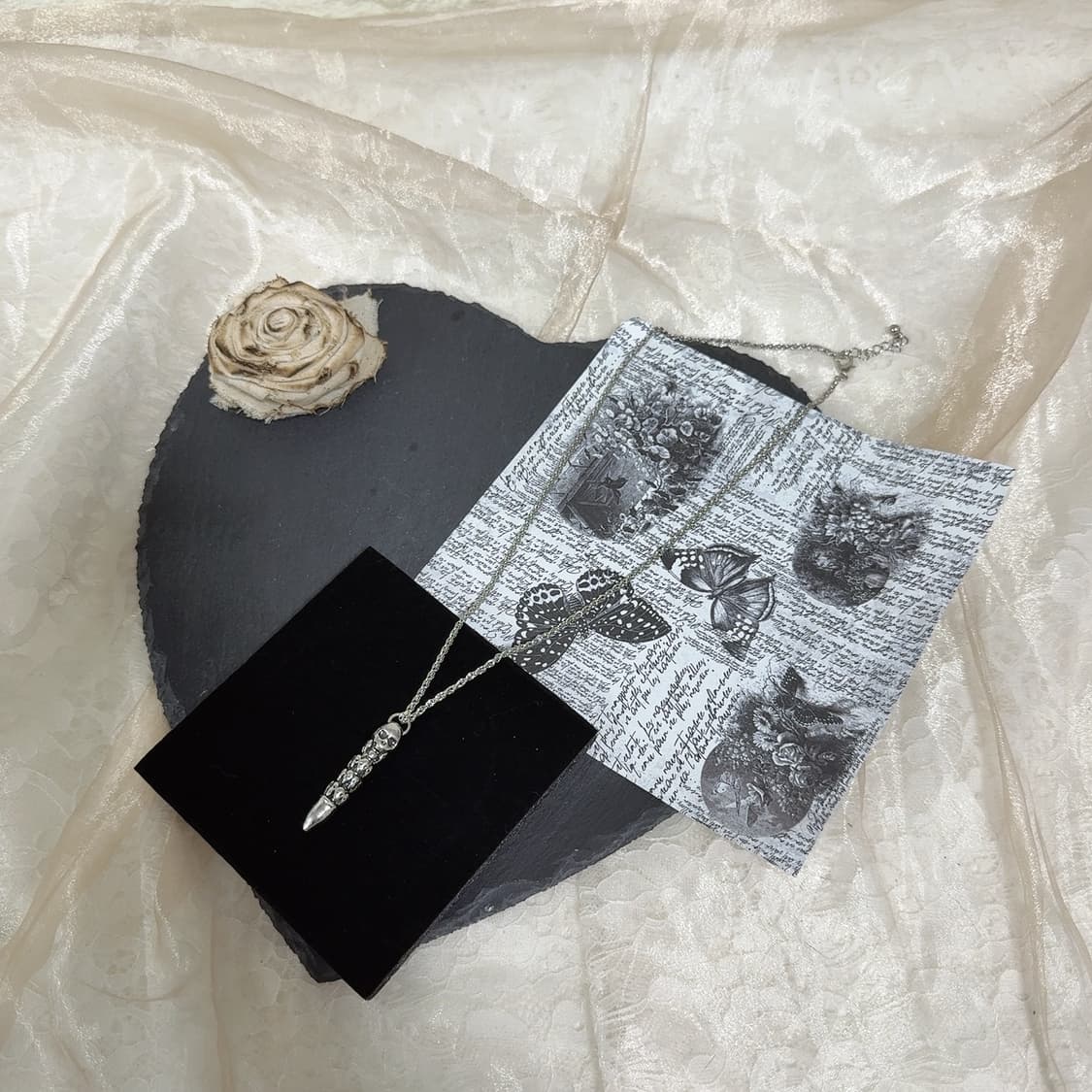 빈티지 고딕 해골 용골체인 목걸이 상품이미지2