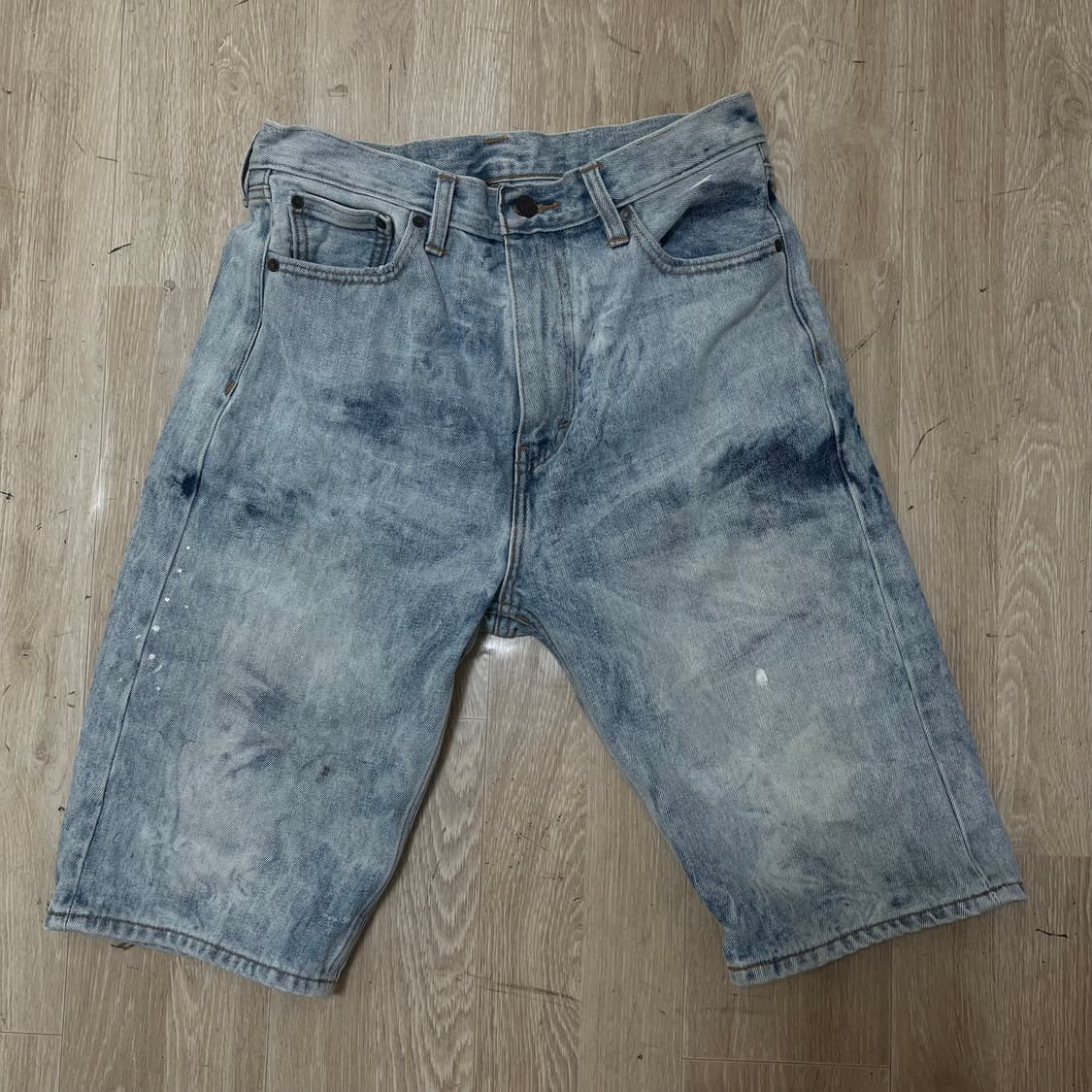 리바이스 아이스워싱 배기 데님 반바지 W30 상품이미지2