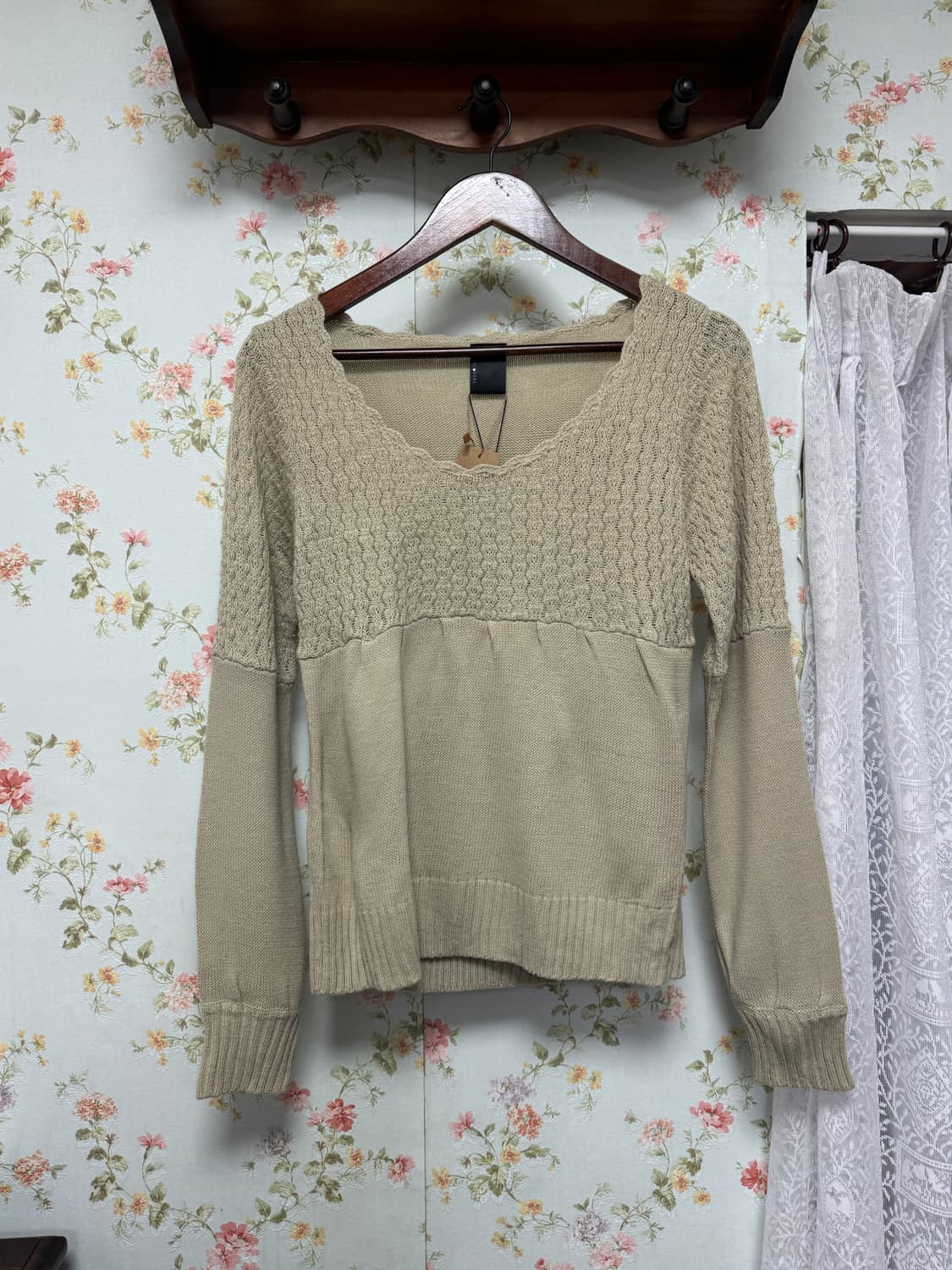 베이지 모리걸 니트 상품이미지1