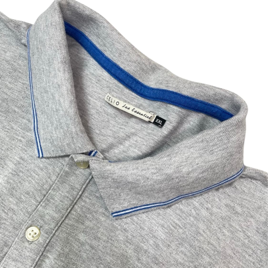 셀리오 Celio 그레이 자수로고 반팔 카라티 XXL 상품이미지2