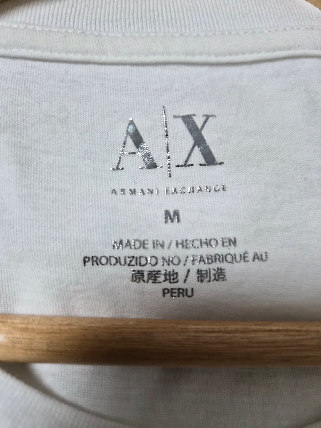 아르마니익스체인지 비즈 빅프린팅 키치 티셔츠 M - T12 상품이미지4