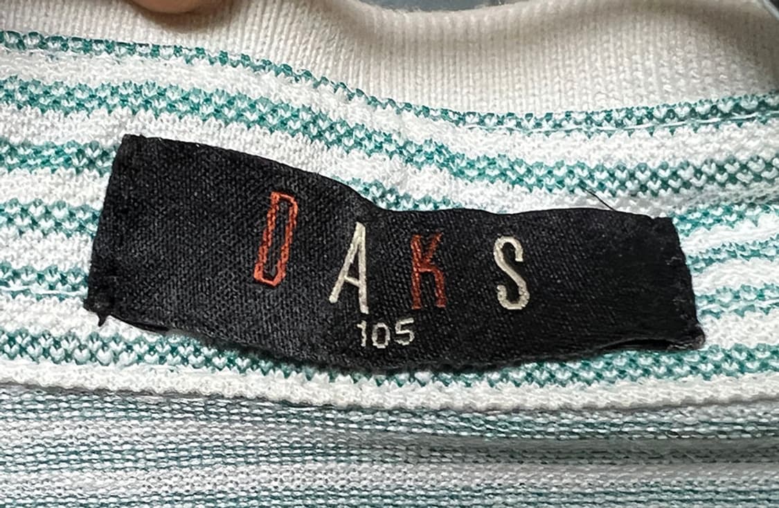 DAKS 닥스 남자 린넨 혼방 컬러블록 반팔 폴로 티셔츠 M 95 상품이미지3