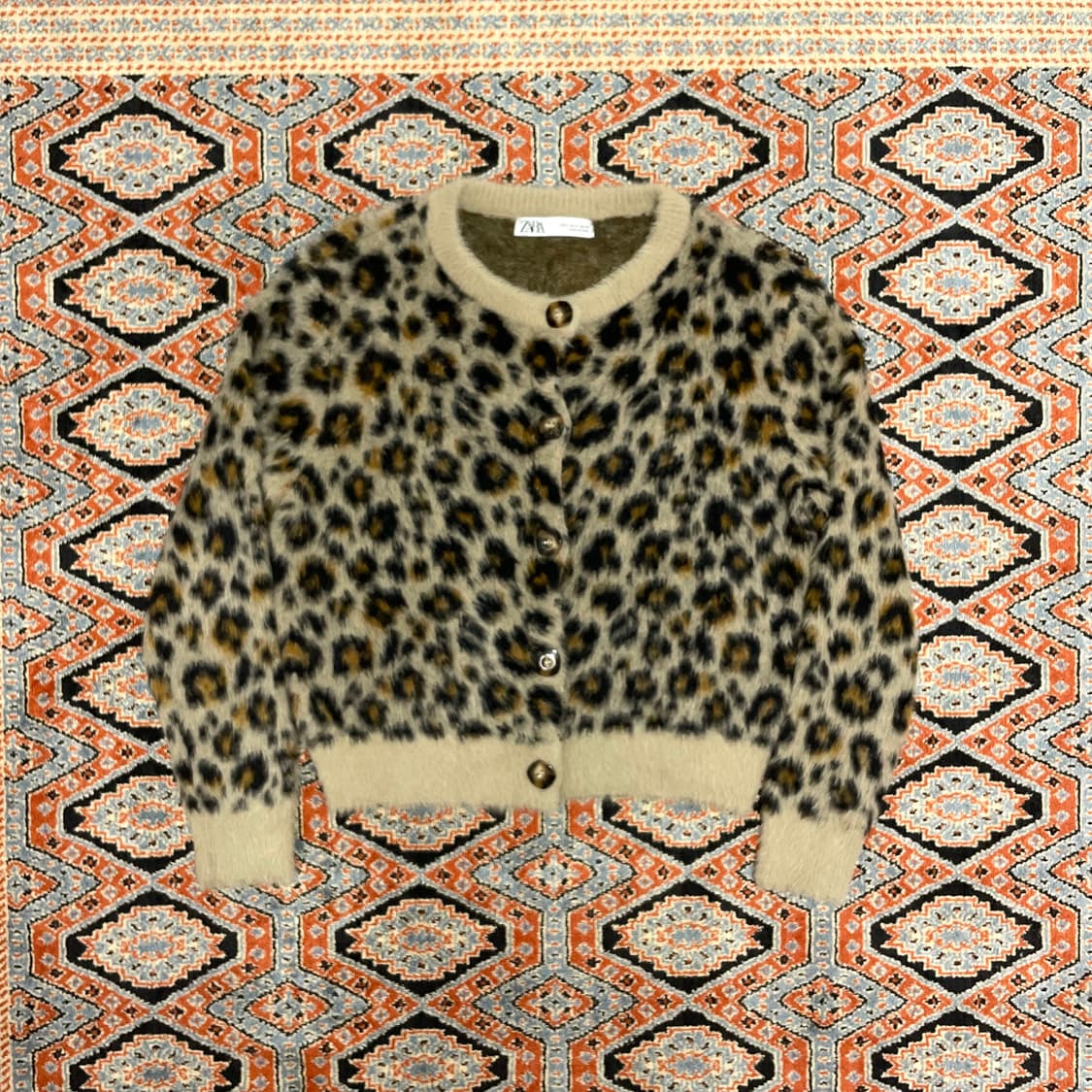 자라 호피 니트 가디건 여성S 상품이미지1