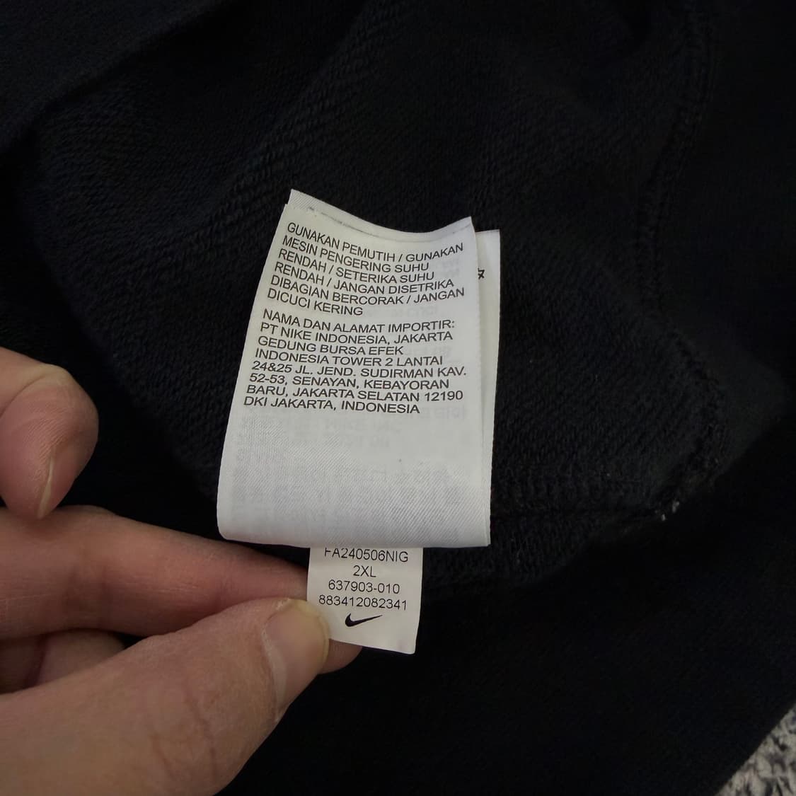 XXL 신형 나이키 블랙 맨투맨 0127H1 상품이미지6