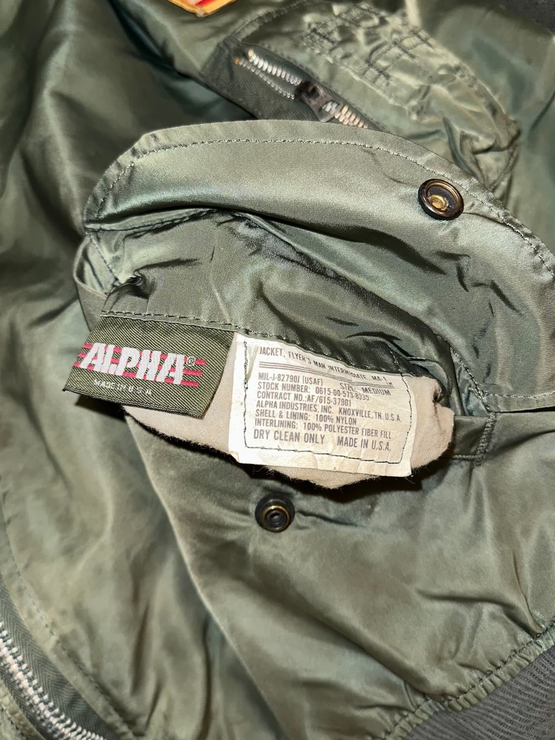 90’s Alpha Industries USA patch flight 상품이미지10