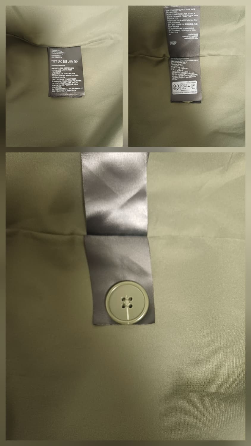h&m 오버사이즈 남성 카 코트 S [카키그린] 상품이미지10