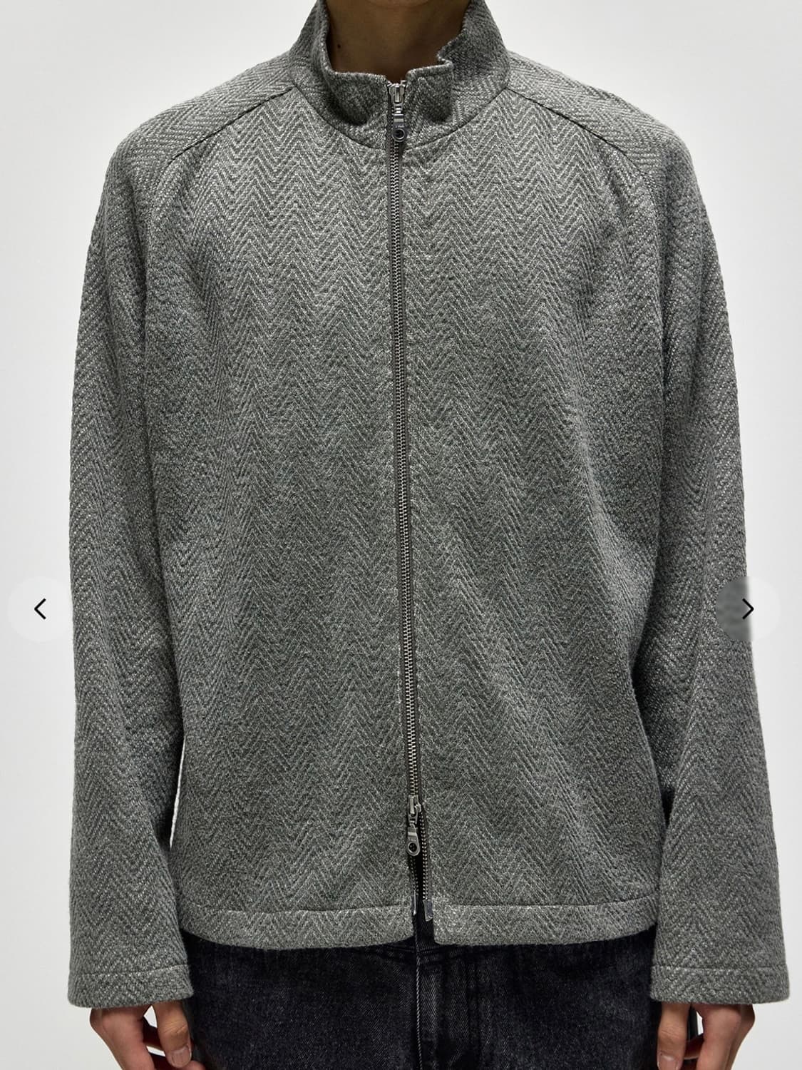 HERRINGBONE JACQUARD ZIP UP L사이즈 상품이미지1