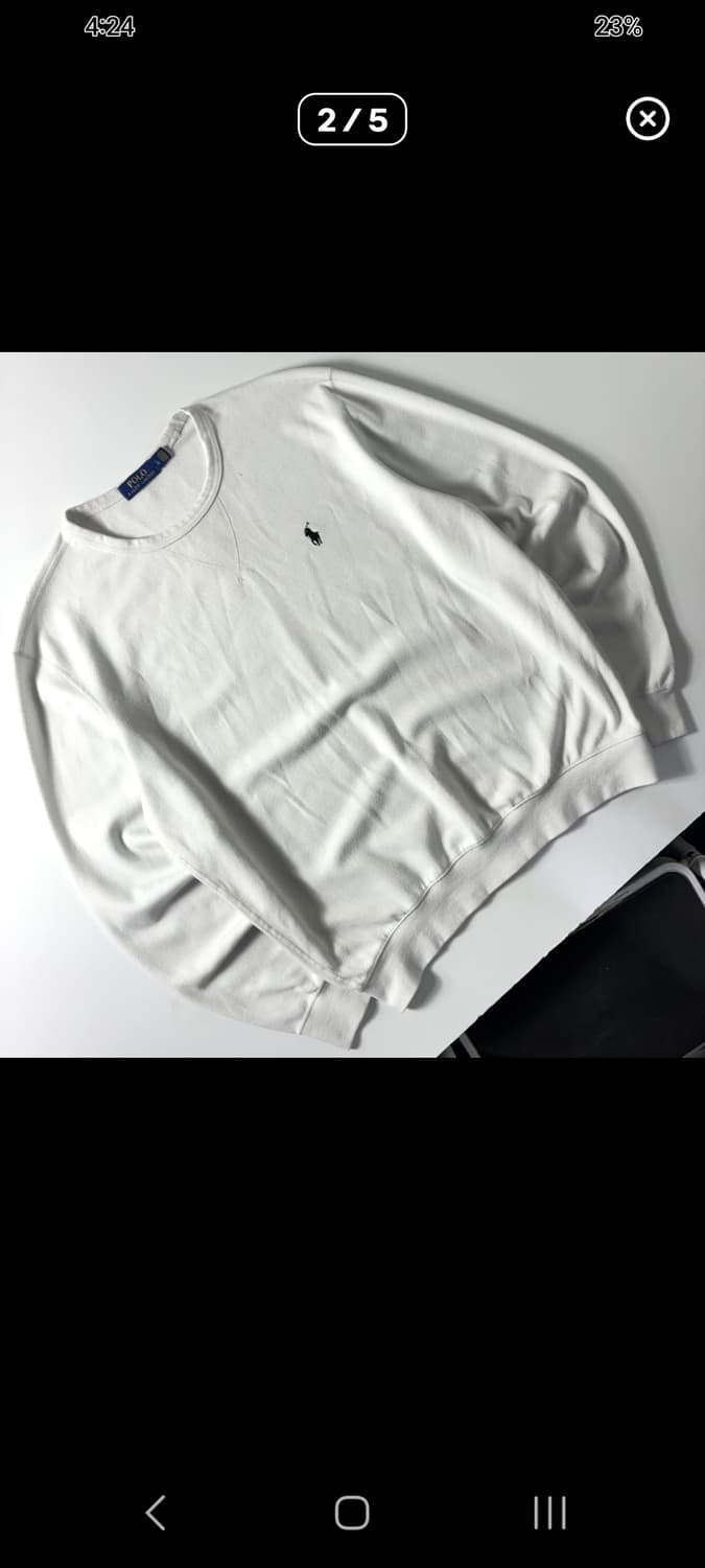 폴로 랄프로렌 자수 코튼 화이트 상품이미지2