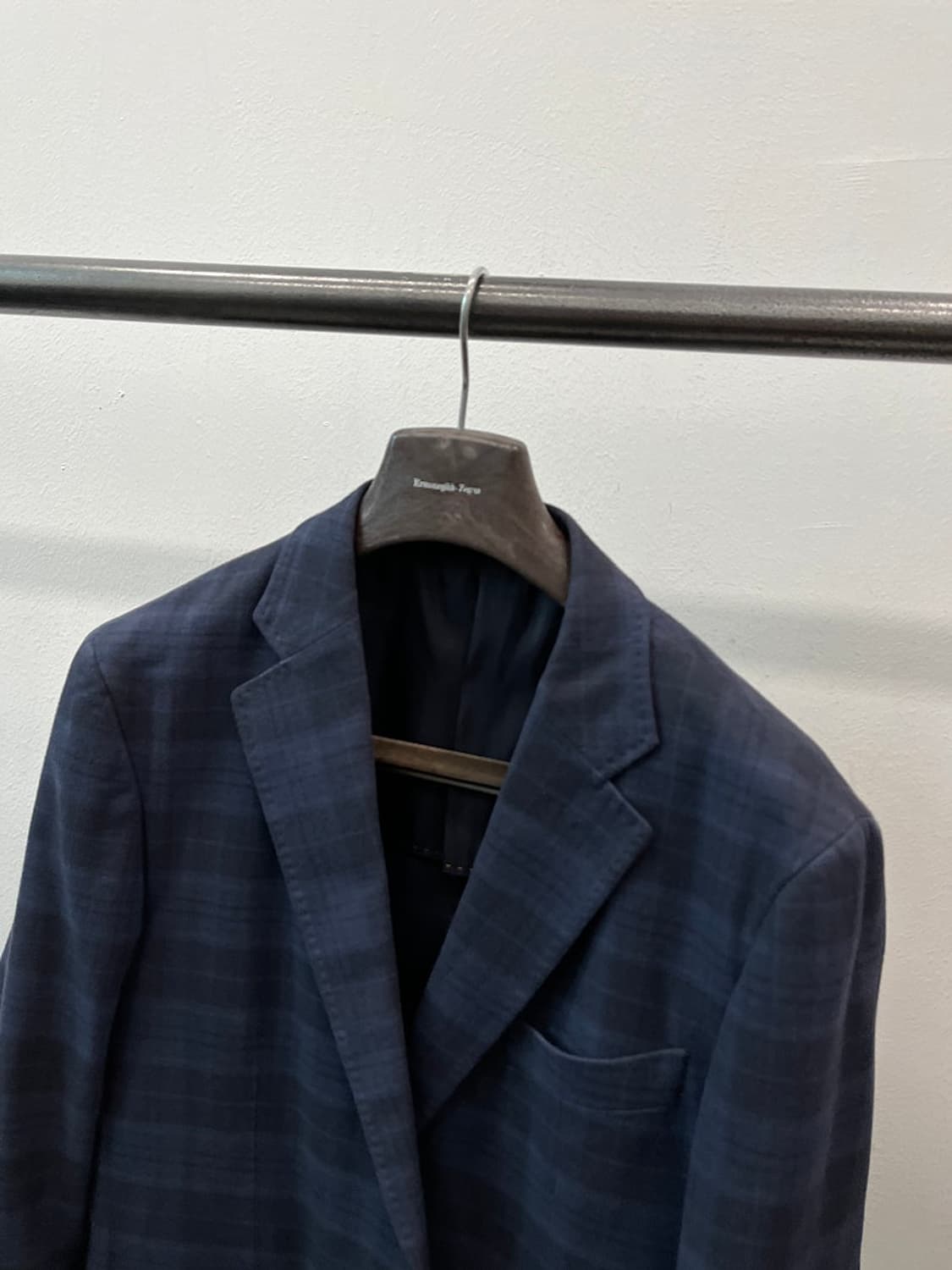 110) 닥스 몰스킨 네이비 체크자켓  상품이미지3