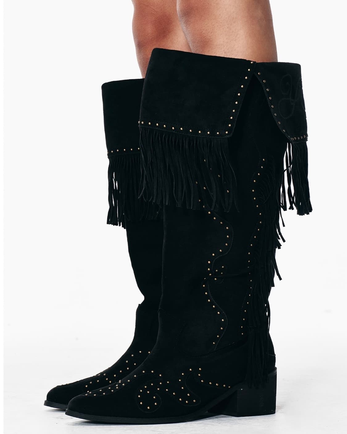 Yeel 스터드 프린지 부츠 240 상품이미지1