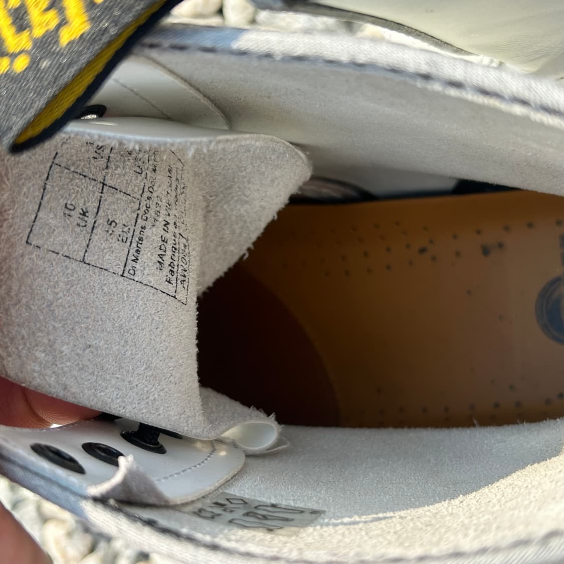 닥터마틴 1460 스무스 레더 레이스업 부츠 화이트 uk10 상품이미지3