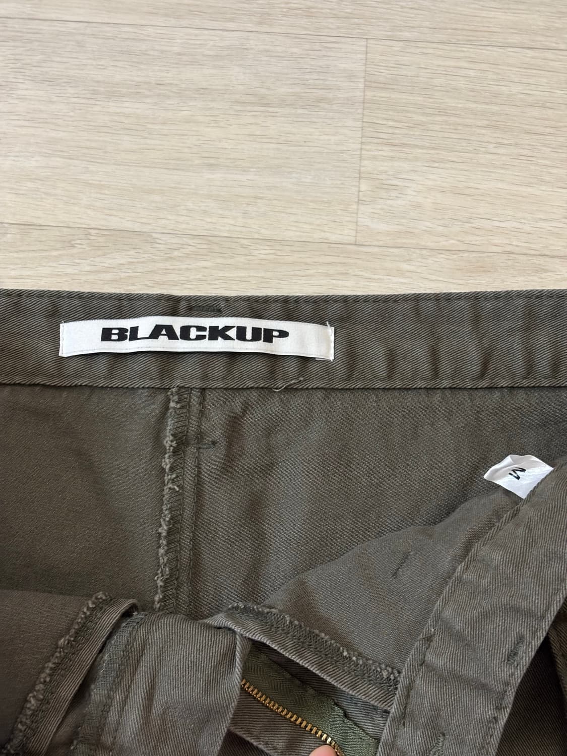 블랙업 카고 스커트 팬츠(카키) 상품이미지6