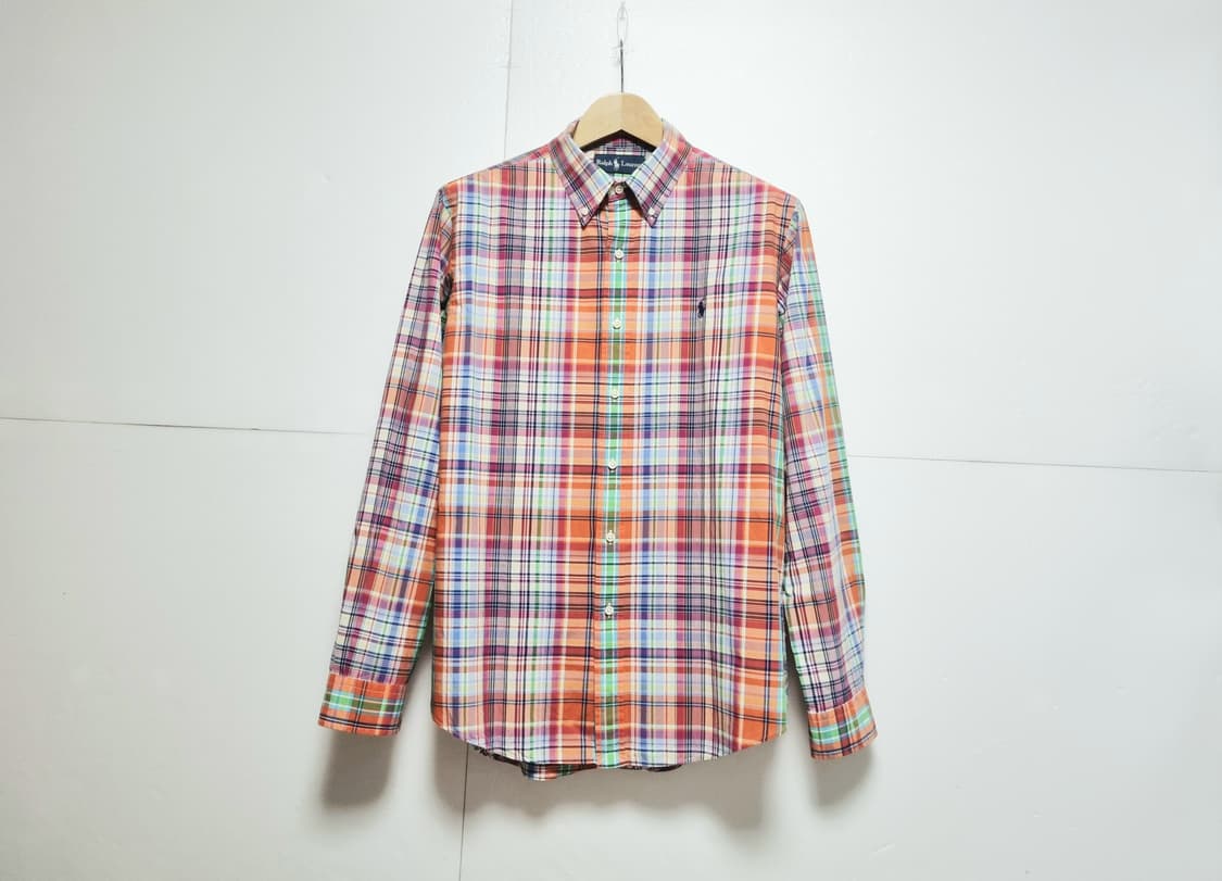 남성 폴로 랄프로렌 POLO 멀티컬러 타탄 체크 패턴 긴팔 남방 셔츠 상품이미지3