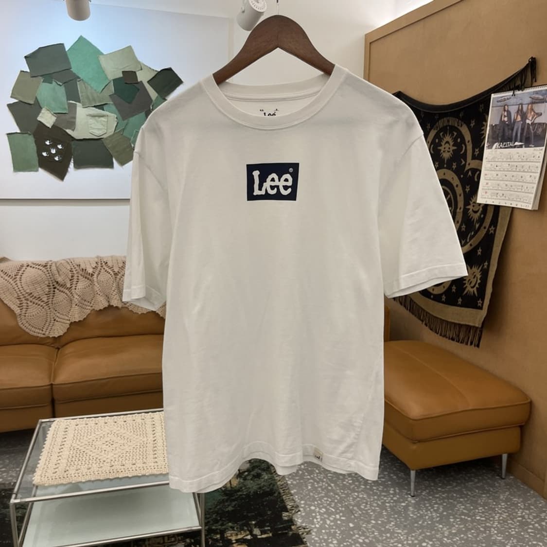 LEE 빈티지 모던 캐주얼 박스로고 반팔티 M C12475 상품이미지3