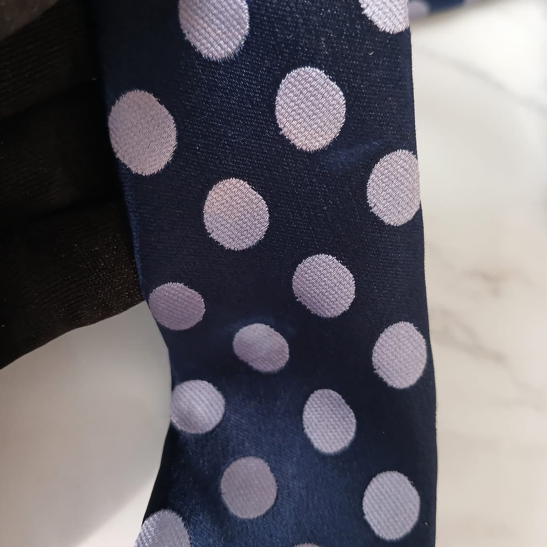 에르메네질도 제냐 도트 패턴 넥타이 8.5cm A+~A등급 E882
 상품이미지10