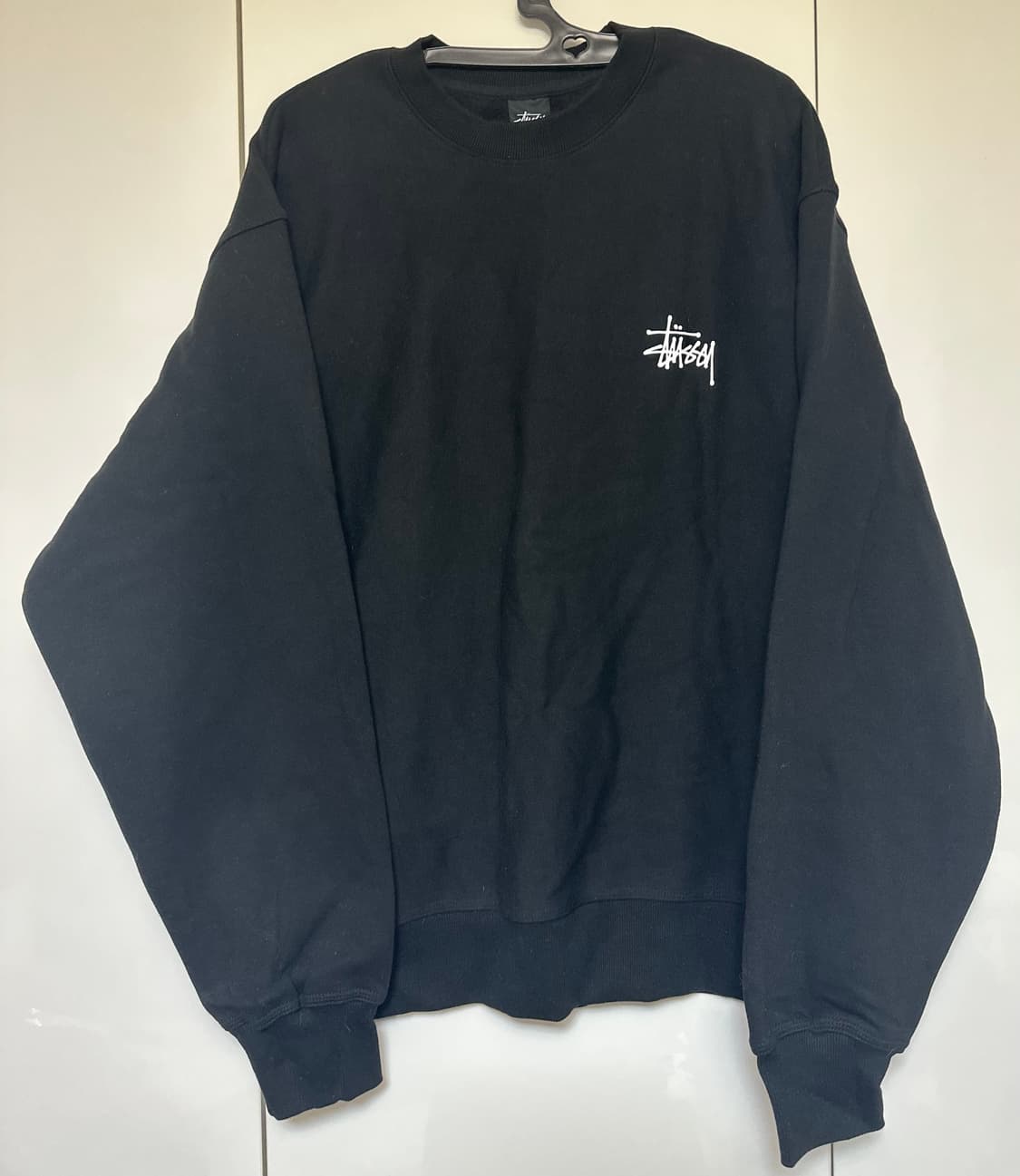 스투시 블랙 기모맨투맨 티셔츠  상품이미지1