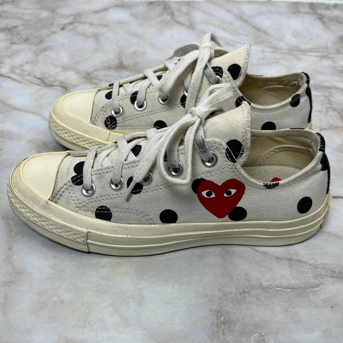 CDG 컨버스 플레이 폴카 닷 로우 230 빈티지 스니커즈 상품이미지3