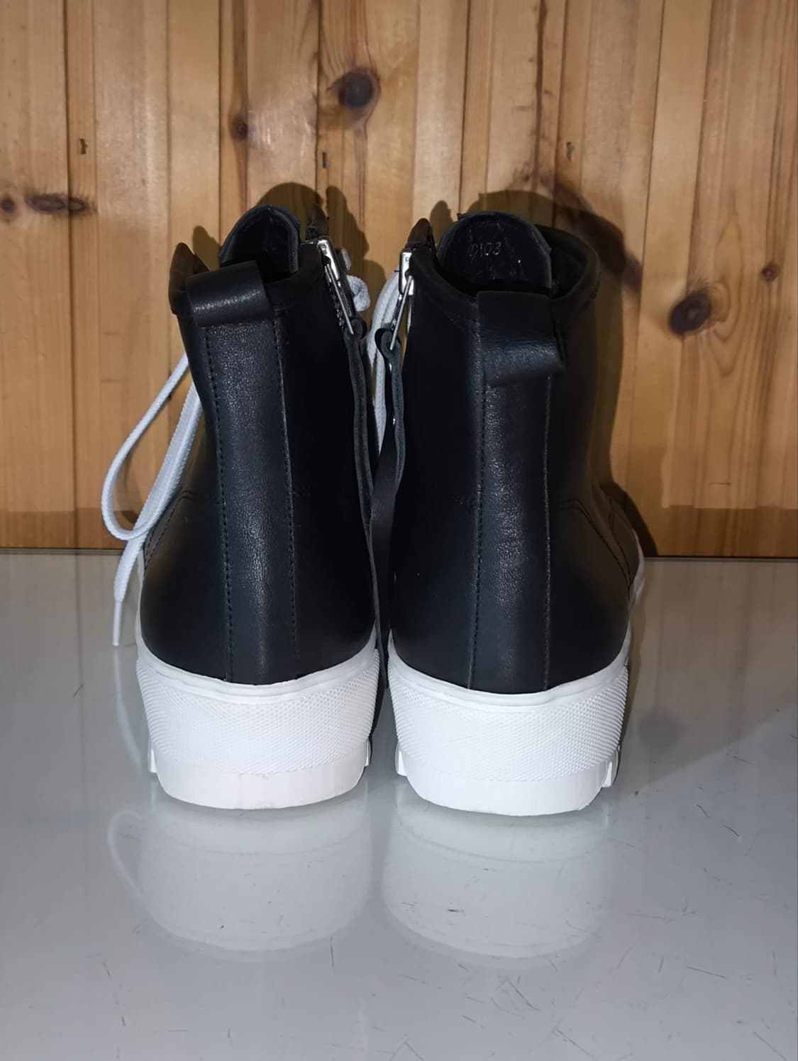40 250mm 데이빗스톤 가죽 하이탑 스니커즈 상품이미지8