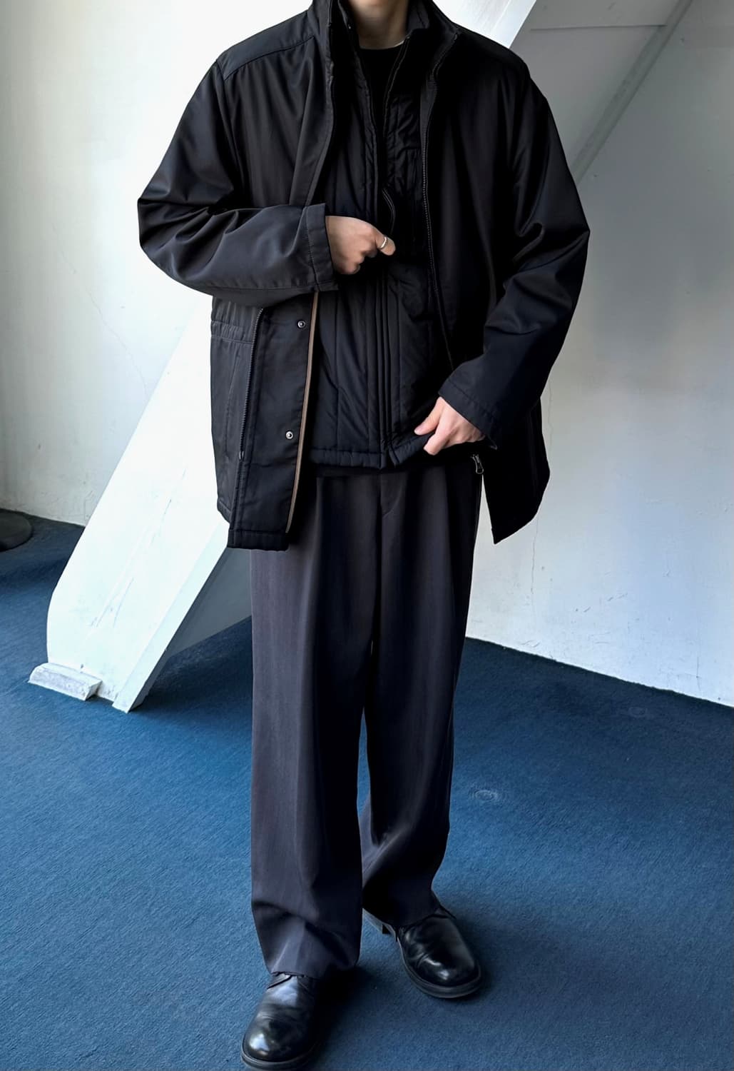 3way stand collar mild touch mid jacket 상품이미지10