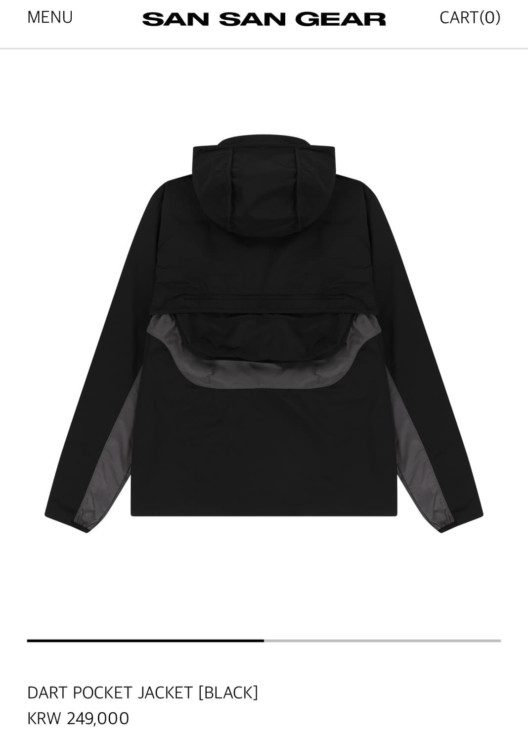 산산기어 DART POCKET JACKET [BLACK] 상품이미지3