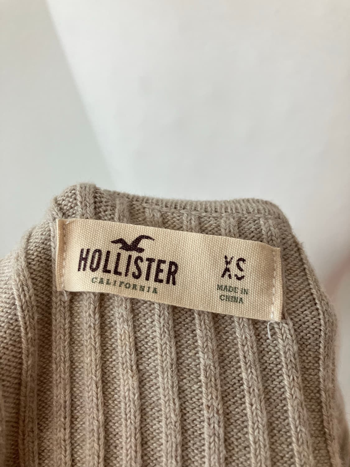 홀리스터 아일렛 코튼혼방 골지니트 딱붙핏 y2k 상품이미지4