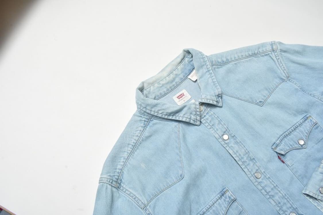리바이스 웨스턴 데님셔츠 청남방 L 상품이미지4