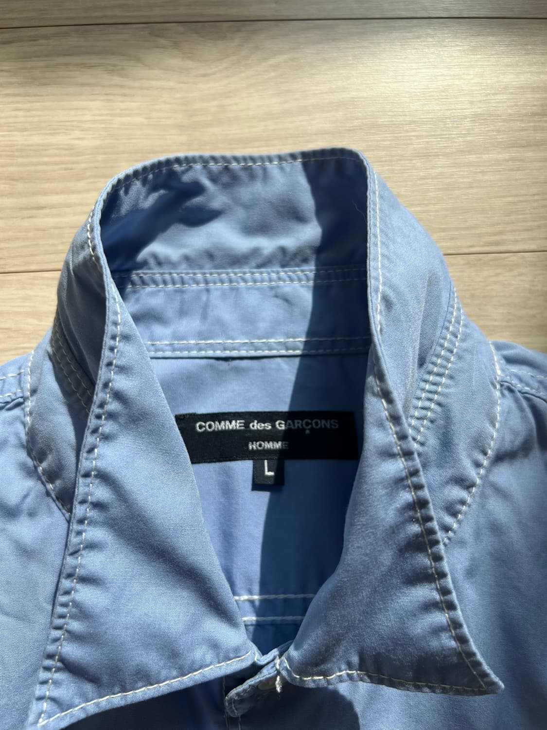 꼼데가르송 옴므 / 블루 코튼 셔츠 / L 상품이미지6