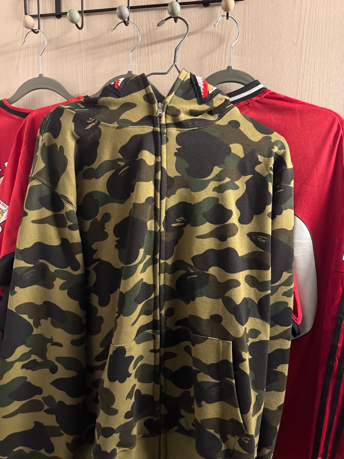 베이프 카모 후드집업 녹계 L 상품이미지2