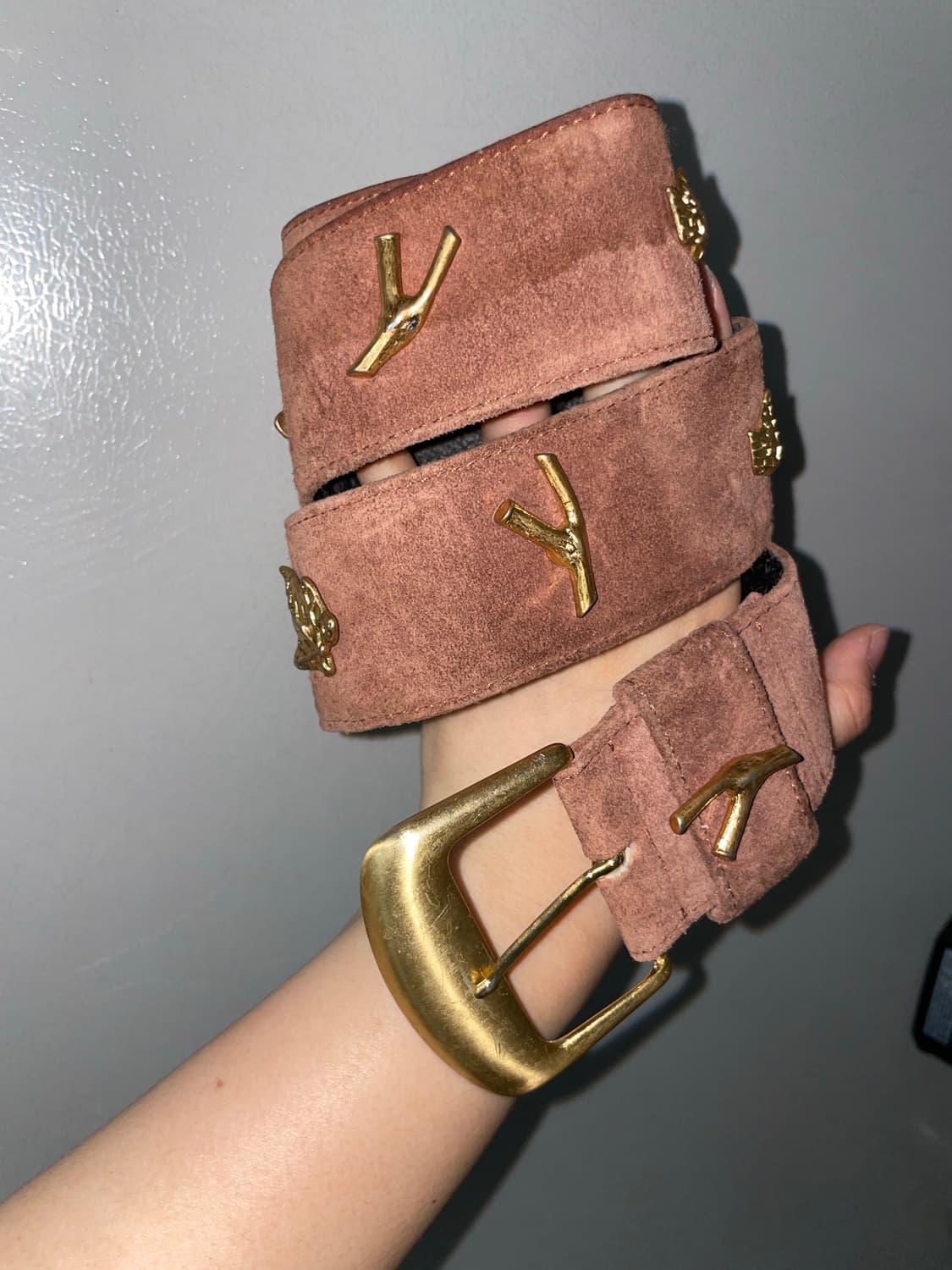 황동 나무 장식 브라운 벨트 상품이미지1