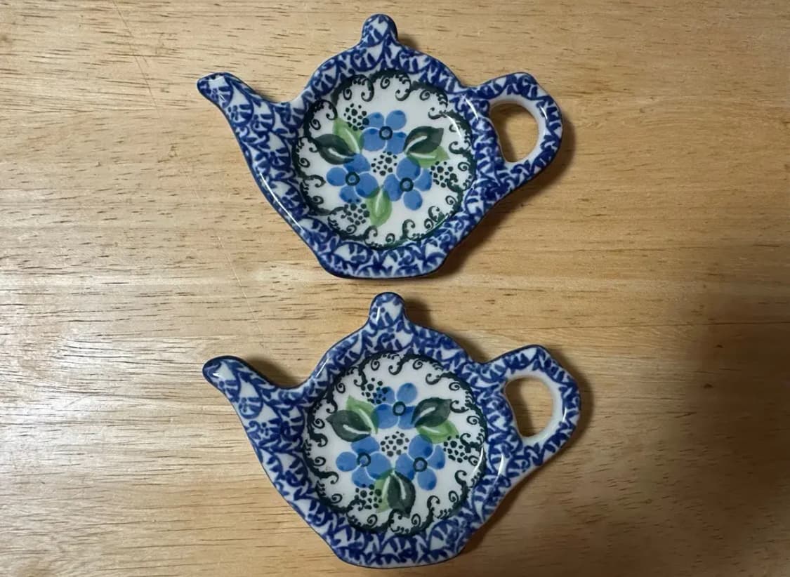 폴란드 그릇 아티스티나 티백받침 2개 일괄 상품이미지1