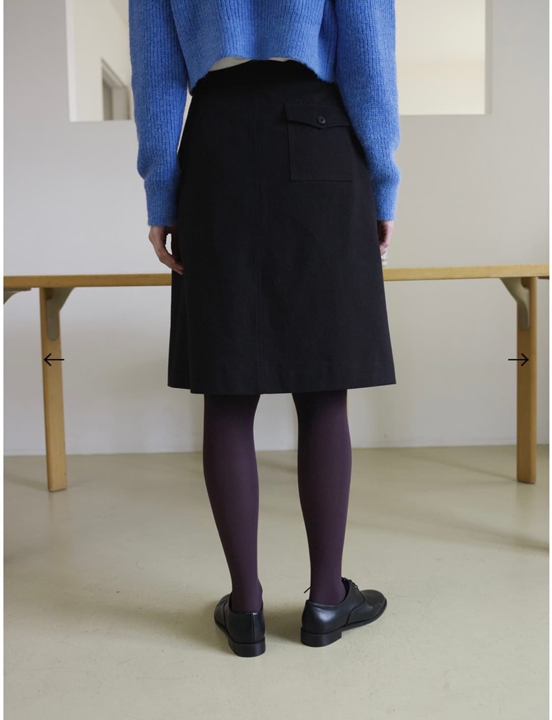 엔조블루스(ENZOBLUES) A라인 미디스커트 상품이미지2