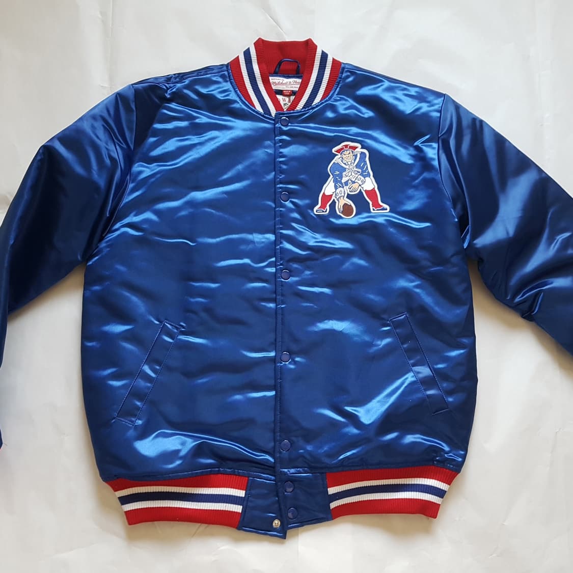 미첼앤네스 뉴잉글랜드 패트리어츠 쓰로우백 바시티 자켓 NFL 엔에프엘 상품이미지1