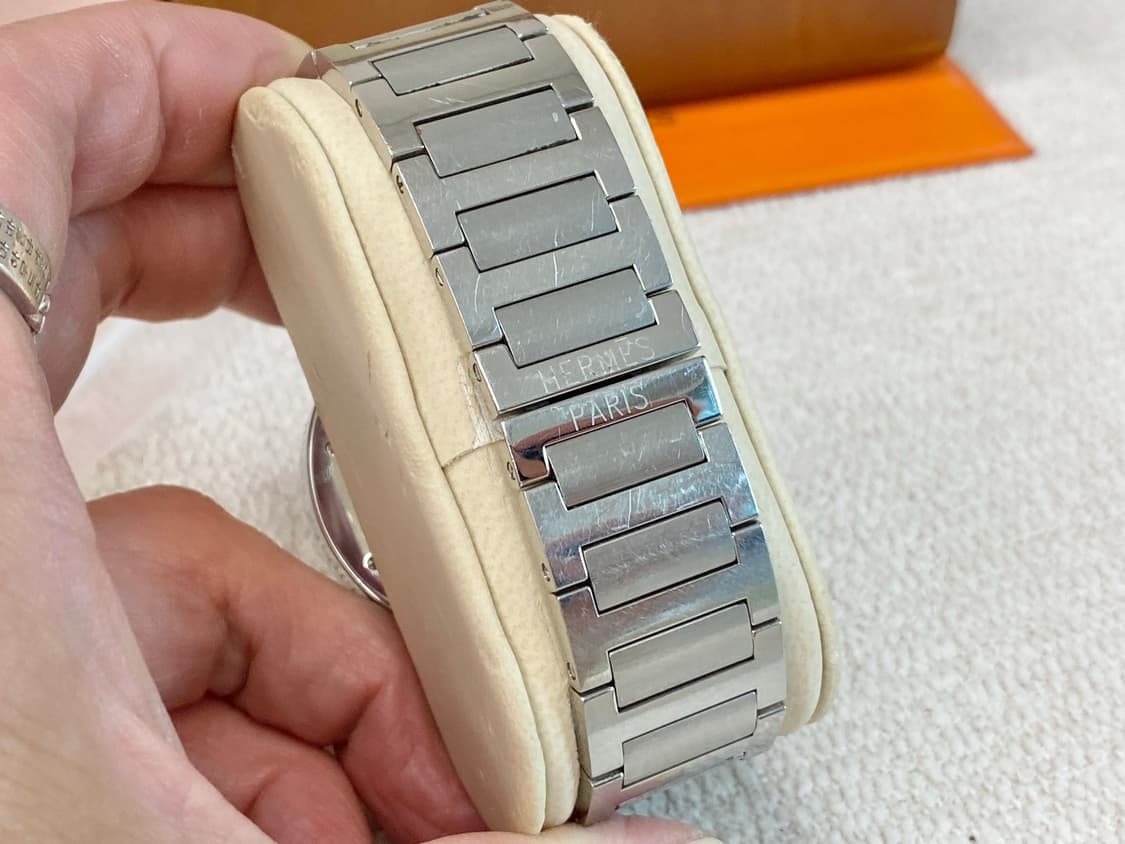 에르메스 노마드 NO1.910 남성용 쿼츠 39mm 화이트 펜더 다이얼 상품이미지8