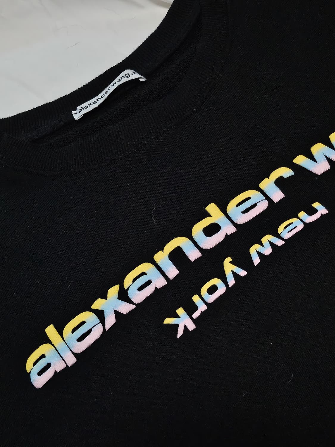 알렉산더 왕 로고 맨투맨 블랙 L 상품이미지3