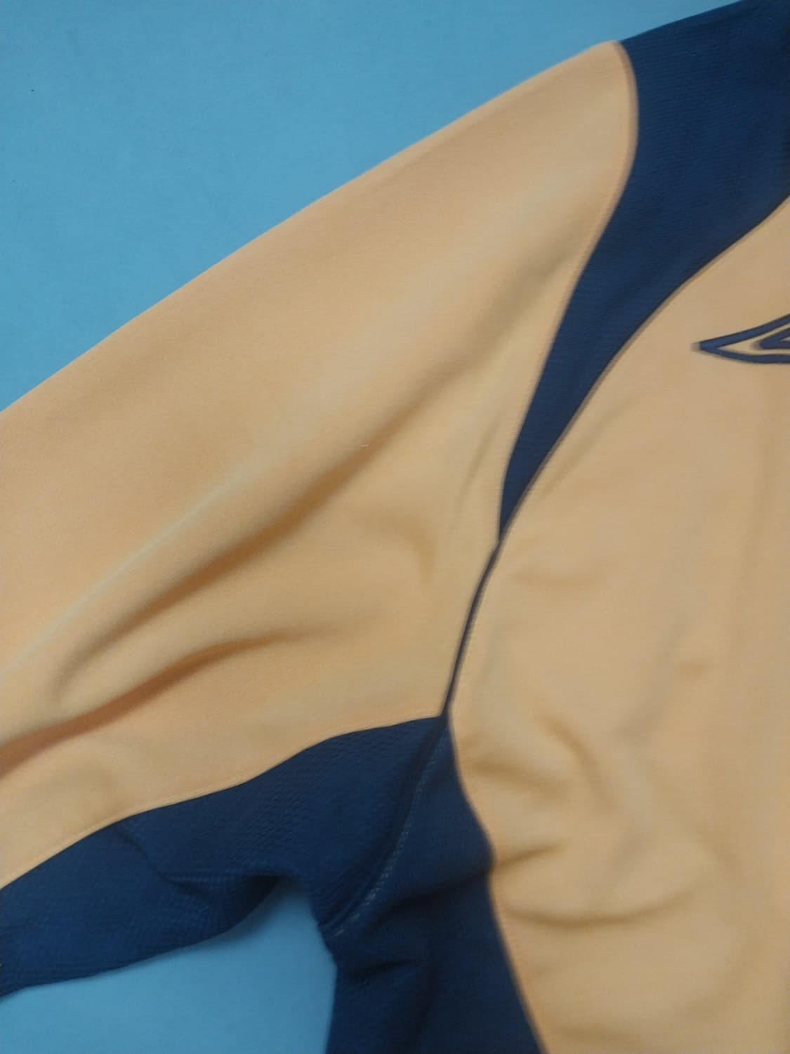 [2XL] 엄브로 오렌지 네이비 배색 저지 트랙탑 자켓 상품이미지5