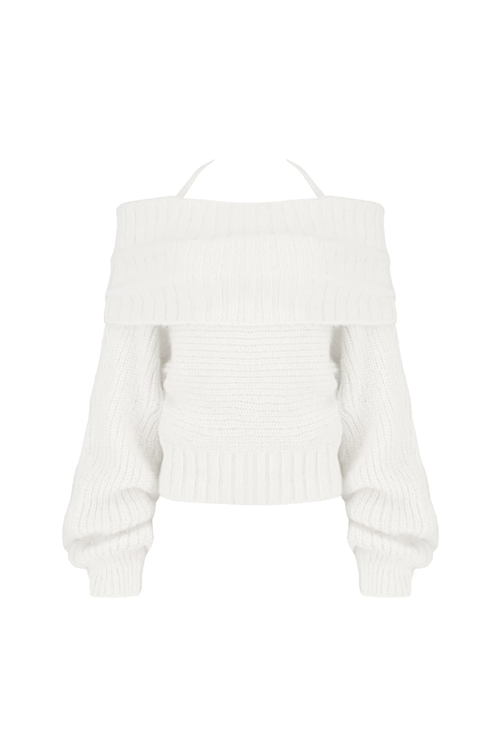 클리시어 팔레트 화이트 off- shoulder ribbon knit 상품이미지1