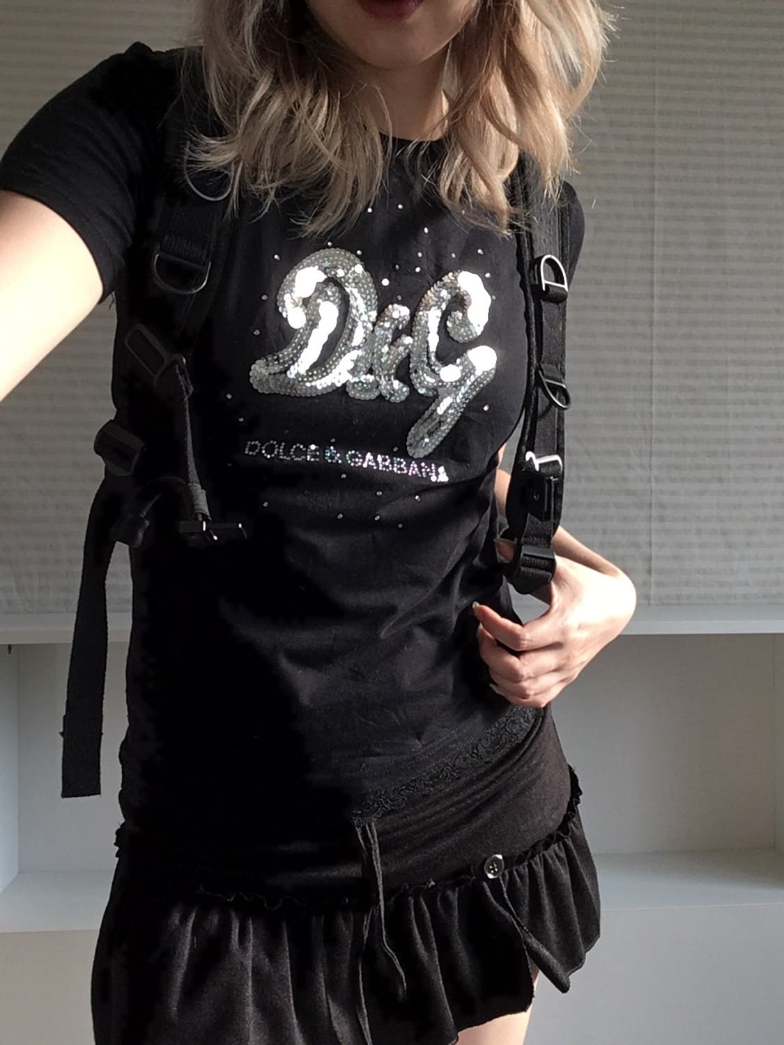 Dolce&gabbana black beads half t shirt 상품이미지1