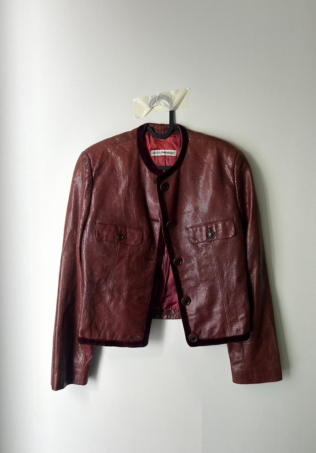 Armani 파이톤 레더 자켓 made in italy 상품이미지1